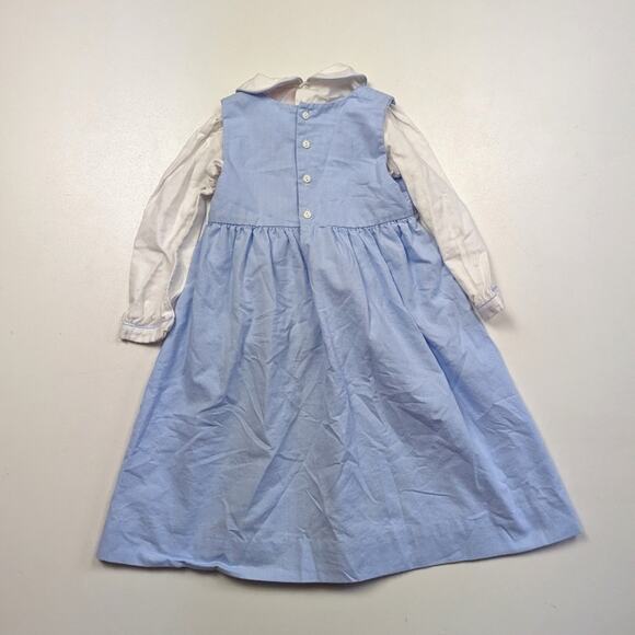 Sophie Dess Dress Girls Size 24m Blue Gingham Pinafore - Picture 5 of 7